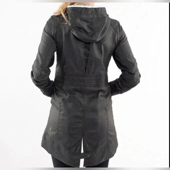 Lululemon Apres Run Anorak Deep Camo Herringbone Jacket Sz M - Picture 3 of 6
